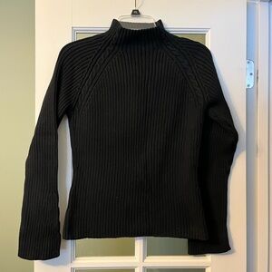 Tommy Hilfiger Black Ribbed Turtleneck Sweater